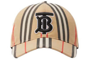 casq1607_0.jpg Casquette de baseball coton carreaux monogramme beige