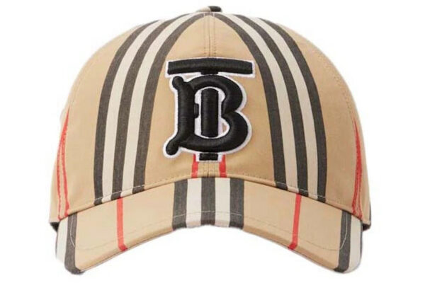 casq1607_0.jpg Casquette de baseball coton carreaux monogramme beige